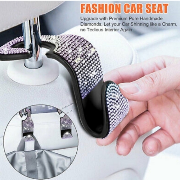 💕NWT 2pc Bling Bag Holder/Car Seat Hook Set💕 - Picture 3 of 7